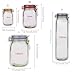 Reusable Ziplock Snack Bags, 12 pcs Cute Mason Jar Pattern Food Storage Zipper Bags, Reusable Sandwich Bags Dishwasher Safe for Kitchen Picnic Camping Organizer (Tallx2+Lx3+Mx3+Sx4)
