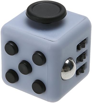 WICOO Magic Fidget Cube Relieves Squeeze Fun Stress Reliever Anxiety and Stress Cube Juguet Desk Spin Toys for Adults Children (gray-black)