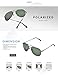LUENX Aviator Sunglasses Polarized Men Women with Accessories Metal Frame UV 400 60MM (17-Grey Green, 60)