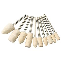 Ettonsun 100Pcs Polishing Buffing Wheels Wool Felt