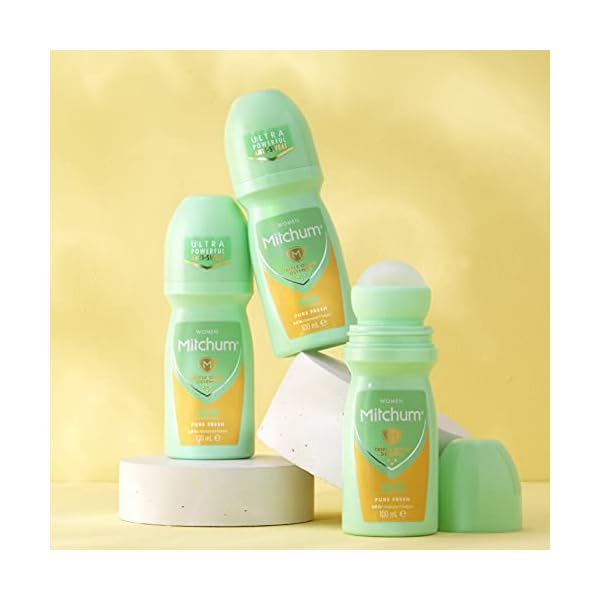 Mitchum Women 48HR Protection Roll-On Deodorant & Antiperspirant (100ml) Pure Fresh, Dermatologist Tested