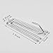 baotongle 50 pcs Stainless Steel Curtain Pleater Tape Hooks Stainless Curtain Pleat Hook, 4 Prongs Pinch Pleat Hook Clip Traverse Pleater