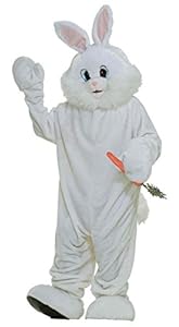 White Plush Bunny Mascot