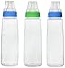 Gerber First Essential Clear View BPA-Free Plastic Nurser With Silicone Nipple, 9 Ounce, 3 Pack - Blue, Green, Blue