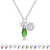 Birthstone Necklace Swarovski Elements Crystal Teardrop Jewelry for Women and Girls Valentine's Day