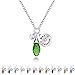 Birthstone Necklace Swarovski Elements Crystal Teardrop Jewelry Christmas Gift for Women and Girls