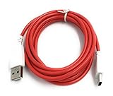 Xcivi USB Data Charger Cable Cord for Fuhu Tablets Nabi DreamTab, nabi 2S, nabi Jr, Jr. S, XD, Elev-8, 6 FT/2m (Red)