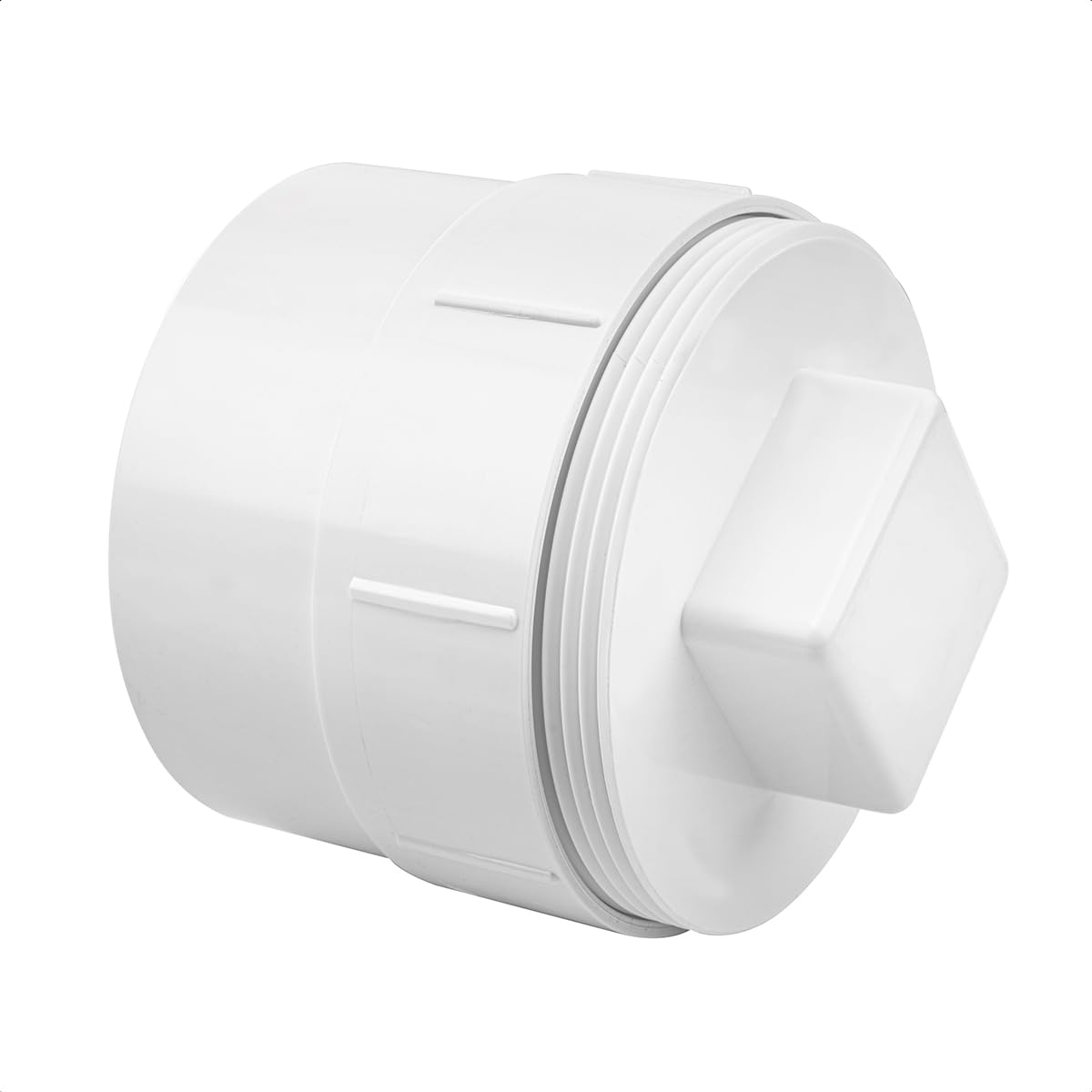 Photo 1 of 2" PVC Sewer Cleanout Cap, DWV Sewer Cleanout Cover Adapter with Plug for Drainage Pipe Fitting