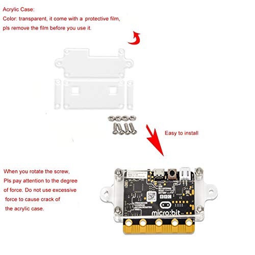 OSOYOO BBC Micro:bit Micro-Controller with Motion Detection, Compass, LED Display and Bluetooth Basic kit Learn Programming for Kids and Beginners (not Include 2X AA Batteries )