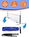 Street Tennis Club Portable Badminton Net Stand - Light and Fast Set Up - Perfect for Kids Volleyball, Tennis, Pickleball, Soccer Tennis - for Indoor or Outdoor Court, Beach, Driveway