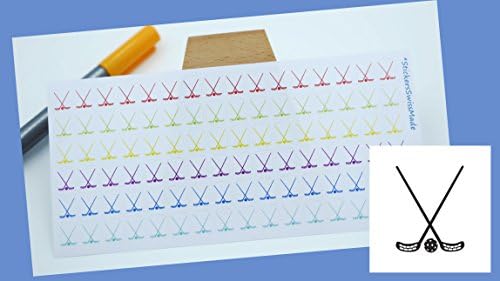 FLOORBALL - UNIHOCKEY | small rainbow colored sport icon | sticker for your planner or bullet journal