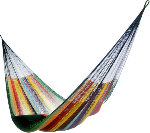 Hammocks Rada: Handgefertigte Yucatan-Hängematte, Ehegröße, tropisch, mehrfarbig, 4 m lang, handgefertigt
