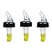 (Pack of 3) Measured Liquor Bottle Pourers, 1.5 oz, Clear Spout Bottle Pourer with Yellow Tail and Black Collar, Measured Pour Spouts by Tezzorio