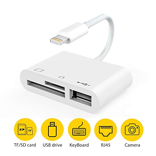 SD Card Reader, SD Card Reader for Phone, Trail Game Camera Viewer for Hunting, USB Camera Adapter, Digital Camera Reader Converter for Phone/Pad, Plug and Play