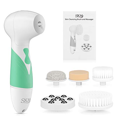 SKM 5 in 1 Facial Cleansing Brush Set, Multifunctional Electric Facial and Body Cleansing Spin Brush Set with 5 Brush Heads for Deep Cleansing, Gentle Exfoliating, Removing Blackhead for Face and Body - Thumbnail 7