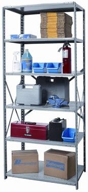 Amazon Com Hi Tech Heavy Duty Open Type 5 Shelf Shelving Unit Starter Size 87 H X 48 W X 18 D Office Products