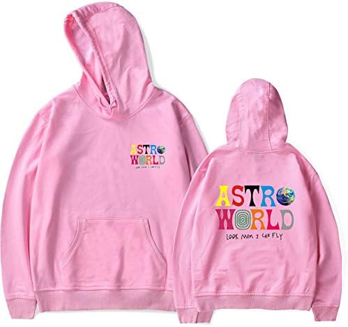 YIMIAO Men's Trendy Astroworld Hoodie Warm Hip Hop Rapper Travis Scotts Casual Jumper Long Sleeve