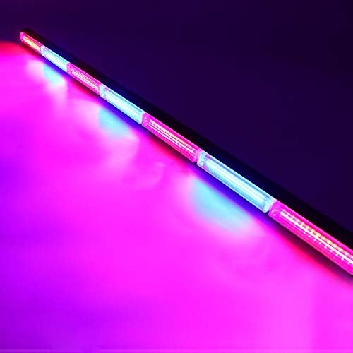 HEHEMM Car Emergency Strobe Light, 12/24V Car Emergency Light 126W COB LED Traffic Advisor Hazard Warning Traffic Light Fog Lamp Strobe Beacons Light Offroad Flashing Light Bar (Red/Blue)