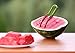 Watermelon Slicer Cutter Server Knife, Stainless Steel With a Durable Silicone Grip + BONUS Melon Baller and Fruit Carving Knife (2 in 1) - Easy to use