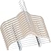 Utopia Home 12 Pack Velvet Skirt Hangers with Clips - Non Slip Velvet Clothes Hangers with Notches for Pants and Coat - Slim and Heavy Duty with 360 Degrees Swivel Hook - Ivory