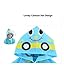 Children Kids Cute Cartoon Waterproof Hood Raincoat Poncho Jacket Rain Coat Suit Fit for Age 3-8 Years Old Blue