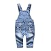 KIDSCOOL SPACE Baby & Little Boys/Girls Blue & Black Denim Overalls,Blue,2-3 Years