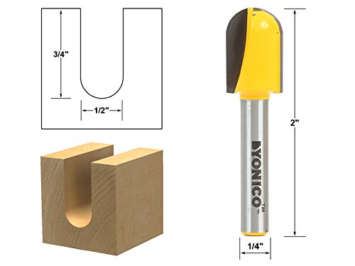 YONICO 14166q 1/2-Inch Diameter Core Box Router Bit 1/4-Inch Shank