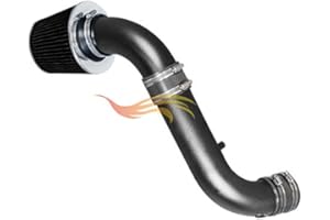 RTUNES RACING RW SERIES - MATTE BLACK PIPE GRAY - SHORT RAM INTAKE Compatible For 03-10 Dodge Dakota 3.7L & 4.7L