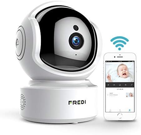 FREDI Baby Monitor 1080P Wireless Security Camera, WiFi Home Security Camera Surveillance HD IP Camera with Motion Detection,Two-Way Audio,Night Vision,Pan/Tilt,Cloud Storage,Micro SD Slot
