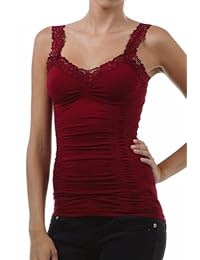 M. Rena Camisola de encaje para mujer