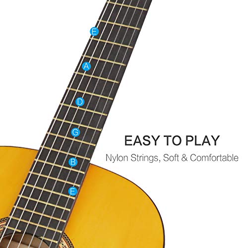 Classical Guitar Acoustic Guitar 3/4 Size Guitar 36 Inch Nylon Strings