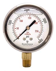 DuraChoice 2-1/2" Oil Filled Pressure Gauge