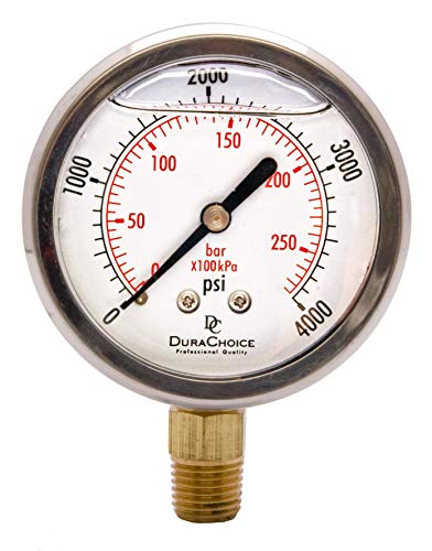 DuraChoice 2-1/2" Oil Filled Pressure Gauge