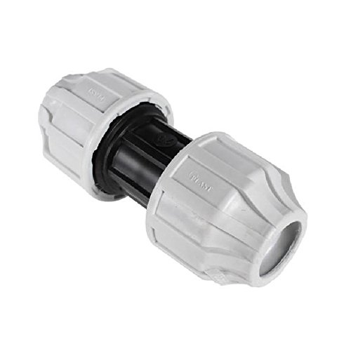 SOMATHERM FOR YOU ///3734-32L Plastic Equal Sleeve for PE Tube D32-external Tightening, Grey, Norme