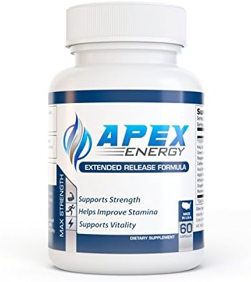 APEX ENERGY - Energy Pills - Caffeine, Green Tea, Apple Cider Vinegar, Acai Berry, African Mango, Grapefruit, Raspberry Ketones, Kelp, &amp; Resveratrol