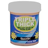 DecoArt TG01-10 Triple Thick Gloss Glaze, 4-Ounce Triple Thick Gloss Glaze (Jar)