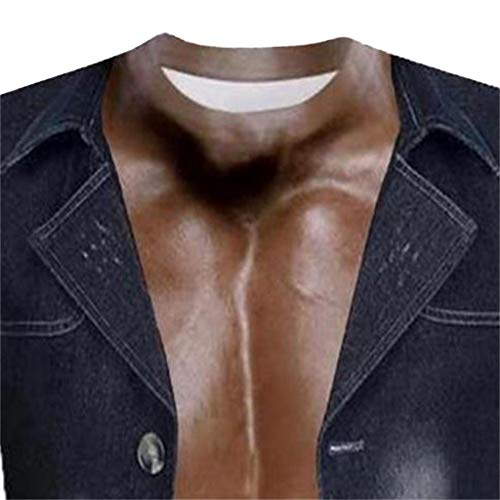 Men's Funny Tops 3D Printed Cool Graphic Sleeveless Cool Gym Workout T-Shirt (XXXXL, 01) - Thumbnail 4