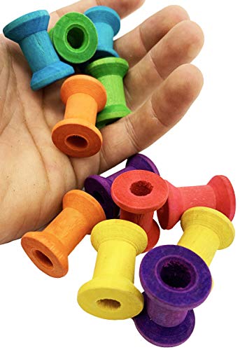 Bonka Bird Toys 2103 Pk12 Wood Bobbin Bird Toys
