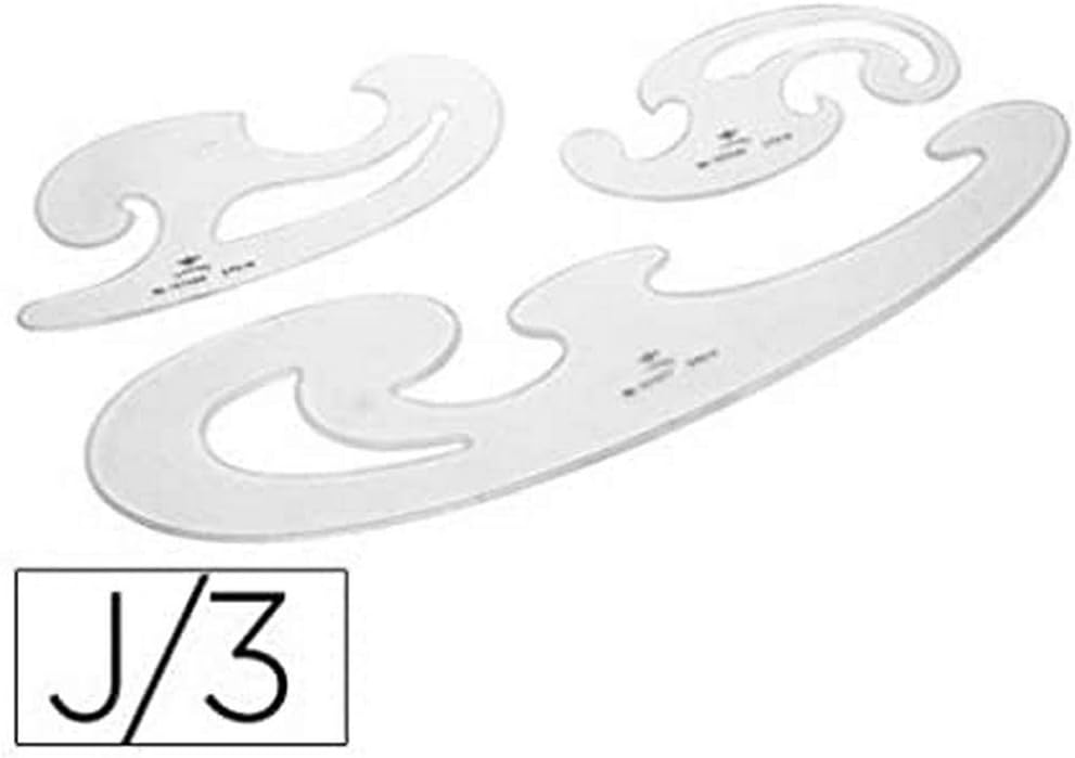 Liderpapel - 100024 Curved Templates 3 Pieces, durchsichtig