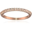Amazon.com: 14k Rose Gold Diamond Stackable Band, Size 8: Wedding Bands: Jewelry