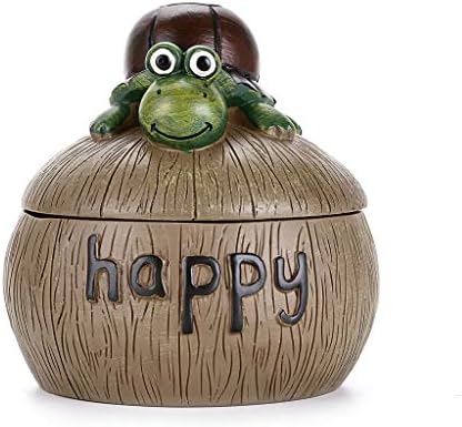 BSTKEY Creative Resin Ashtray with Lids - Cartoon Turtle Tabletop Ashtray, Decorative Cigar Ash Holder for Outdoor and Indoor Use