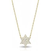 Star of David Jewish Six Point 925 Silver Necklace for Women
