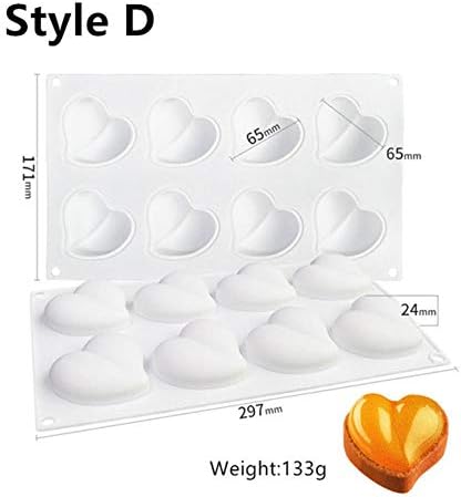 FTFSY Tart Cake Mold For Baking Dessert Ring Art Mousse Silicone 3D Mould Silikonowe Moule Tartlet Pan Pastry Tools,Style D