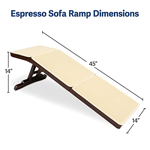 PetSafe CozyUp Dog Sofa Ramp Folding Wood Dog Ramp for Couches and