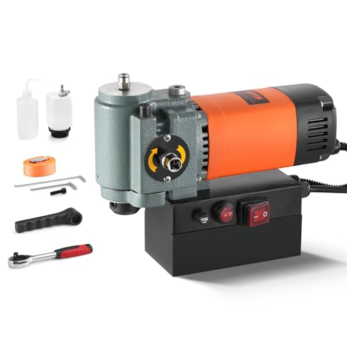 VEVOR Low Profile Magnetic Drill 1300 W, Magnetic Column Drill Max. 35 mm Drilling Diameter with Cooling Device and Overload Protection, for Construction