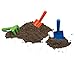 Bag O' Dirt - Unique Play Dirt For Burying and Digging Fun. Includes Rake, Round Shovel and Square Shovel.