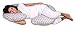 Snoogle Chic - Snoogle Total Body Pregnancy Pillow with Easy on-Off Zippered Cover -Moroccan Gray