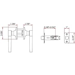 Scroll Passage Door Lever for Hall and Closet, Fits