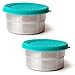 ECOlunchbox Blue Water Bento Seal Cup Solo Lightweight Stainless Steel Food Container – Leak-proof and Plastic Free, Set of 2