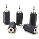 2.5mm to 3.5mm Adapter, Ancable 5-Pack 2.5mm Mono Plug to 3.5mm Mono Jack Adapter for Logitech Harmony Hub and IR Blaster, IR Emitter Extenders, IR Repeaters, IR Receivers